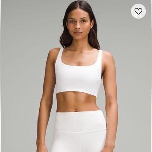 Lululemon Bend This Scoop and Square white bra, light support a-c cup